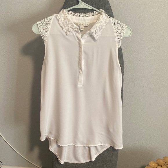 LC Lauren Conrad Tops - White top with Lace